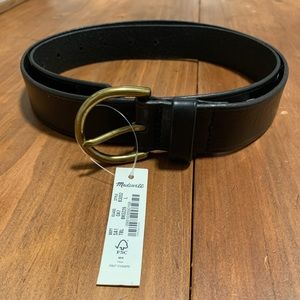 Madewell Perfect Leather Belt / LARGE / TRUE BLACK